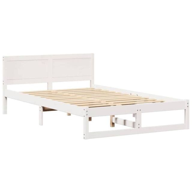 Berkfield Home Bed Frame White Wood 120 x 200 cm Durable Minimalist Bed Frame - image 1