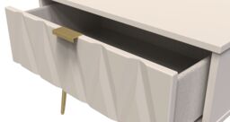 Ready Assembled 2 U Dallas 1 Drawer Wide Side Table (Ready Assembled) in Taupe - thumbnail 5