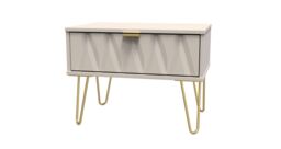 Ready Assembled 2 U Dallas 1 Drawer Wide Side Table (Ready Assembled) in Taupe - thumbnail 3