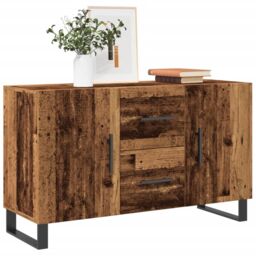 Berkfield Home Sideboard Old Wood 100x36x60 cm Engineered Wood in Brown - Size: 100 x 36 x 60 cm - thumbnail 1