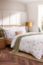 CHRISTY 'Arabella' Classic Floral Reversible Cotton Duvet Cover Set in Cream - Size: Double - thumbnail 1