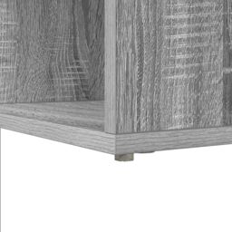 Berkfield Home Corner Desk with Shelf with Storage Grey sonoma 101.5 x 149.5 x 149.5 cm - thumbnail 7