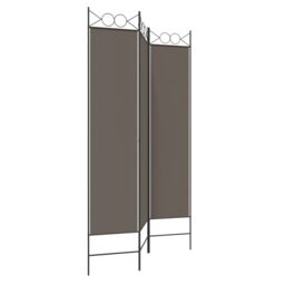 Berkfield Home 3-Panel Room Divider Anthracite 120x200 cm Fabric in Black - thumbnail 5