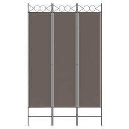 Berkfield Home 3-Panel Room Divider Anthracite 120x200 cm Fabric in Black - thumbnail 3