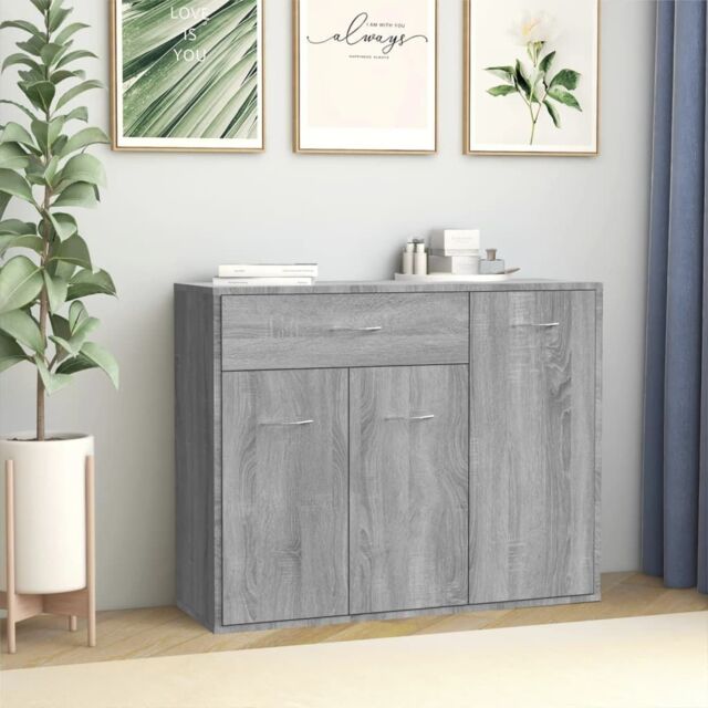 Berkfield Home Sideboard Grey Sonoma 88x30x70 cm Engineered Wood - Size: 88 x 30 x 70 cm - image 1