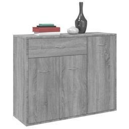 Berkfield Home Sideboard Grey Sonoma 88x30x70 cm Engineered Wood - Size: 88 x 30 x 70 cm - thumbnail 4