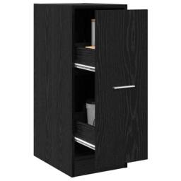 Berkfield Home Apothecary Cabinet Black Oak 30x41x77, 5 cm Engineered Wood - thumbnail 3