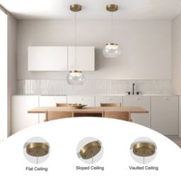 Garwarm Cleckler 1 - Light LED Glass Pendant Light - thumbnail 9
