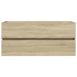 Berkfield Home Durable 2 Piece Bathroom Furniture Set Ceramic & Engineered Wood in Light Oak - thumbnail 5