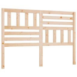 Berkfield Home Bed Headboard 146x4x100 cm Solid Wood Pine in Brown - Size: 146 x 4 x 100 cm - thumbnail 2
