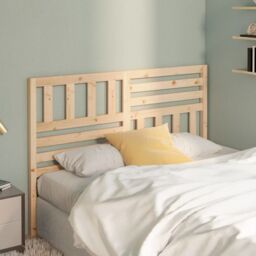 Berkfield Home Bed Headboard 146x4x100 cm Solid Wood Pine in Brown - Size: 146 x 4 x 100 cm - thumbnail 3