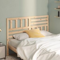 Berkfield Home Bed Headboard 146x4x100 cm Solid Wood Pine in Brown - Size: 146 x 4 x 100 cm - thumbnail 1