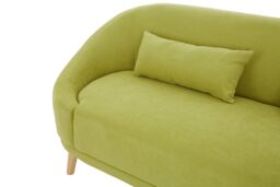 Orsina Comfortable Linen Sofa, Contemporary Seater Sofa For Livingroom, Stylish Mid Century Sofa For Bedroom in Green - thumbnail 2