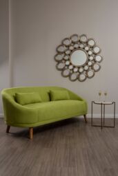 Orsina Comfortable Linen Sofa, Contemporary Seater Sofa For Livingroom, Stylish Mid Century Sofa For Bedroom in Green - thumbnail 6