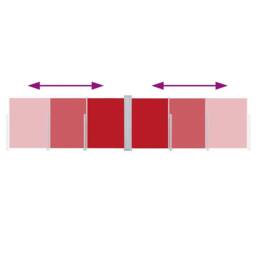 Berkfield Home Retractable Side Awning Red 120x1000 cm - thumbnail 6