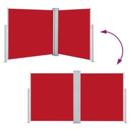 Berkfield Home Retractable Side Awning Red 120x1000 cm - thumbnail 5