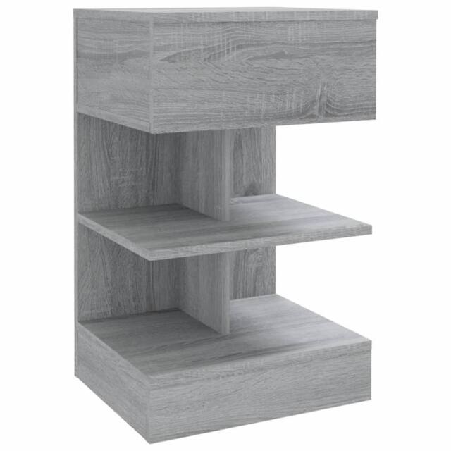 Berkfield Home Bedside Cabinet Grey Sonoma 40x35x65 cm Engineered Wood - Size: 40 x 35 x 65 cm - image 1