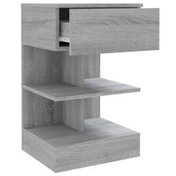 Berkfield Home Bedside Cabinet Grey Sonoma 40x35x65 cm Engineered Wood - Size: 40 x 35 x 65 cm - thumbnail 3