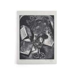 "Artery8 Flower Bouquet Black White Still Life Nash Canvas Wall Art Print - Size: W12"" x H16""" - thumbnail 1