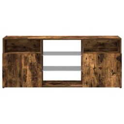 Berkfield Home TV Cabinet with LED Lights Smoked Oak 120x30x50 cm in Brown - Size: 120 x 30 x 50 cm - thumbnail 7