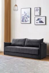 206cm W 3-Seater Corduroy Sleeper Sofa Bed - thumbnail 3