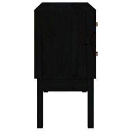 Berkfield Home Console Cabinet Black 90x40x78 cm Solid Wood Pine - Size: 90 x 40 x 78 cm - thumbnail 5