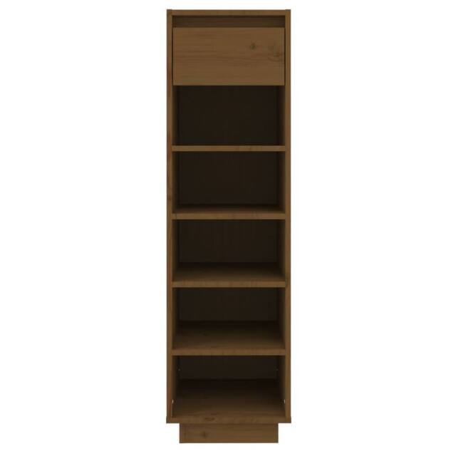 Berkfield Home Shoe Cabinet Honey Brown 30x34x105 cm Solid Wood Pine - Size: 30 x 34 x 105 cm - image 1