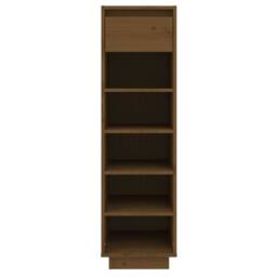 Berkfield Home Shoe Cabinet Honey Brown 30x34x105 cm Solid Wood Pine - Size: 30 x 34 x 105 cm - thumbnail 1