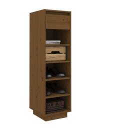 Berkfield Home Shoe Cabinet Honey Brown 30x34x105 cm Solid Wood Pine - Size: 30 x 34 x 105 cm - thumbnail 7