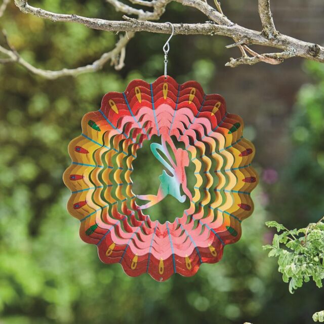 mysmartbuy Fairy Rainbow Spinner - 30 cm Stainless Steel Wind Spinner with Rainbow Finish & Fairy Design in Pink - image 1
