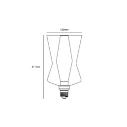 Nordlux Industrial Indoor Light Bulb Glass E27 Retro - Insert, IP20 in Amber - thumbnail 3