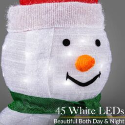 Christow Pop Up LED Christmas Decoration Light Up Snowman Battery Operated - thumbnail 4