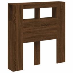 Berkfield Home LED Headboard Brown Oak 100x18.5x103.5 cm Engineered Wood - thumbnail 1