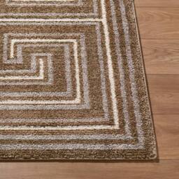 Livabliss La Luna-Global Brown Taupe Grey Graphic Living Dining Bedroom Rug - Size: 160 cm x 215 cm - thumbnail 8