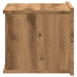 Berkfield Home Durable Wall-mounted Bedside Cabinets 2 pcs Artisan Oak 40x32x30 cm in Brown - Size: 40 x 32 x 30 cm - thumbnail 6