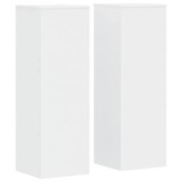 Berkfield Home Plant Stands 2 pcs White 33x33x100 cm Engineered Wood - Size: 33 x 33 x 100 cm - thumbnail 2