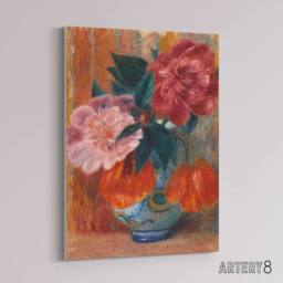 "Artery8 Tulips & Peonies in Pitcher Glackens Canvas Wall Art Print - Size: W18"" x H24""" - thumbnail 2