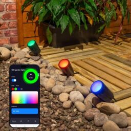 ValueLights 3 Pack Smart Spot Lights Ground Spikes IP65 Colour Changing With App Control - thumbnail 2