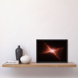 Artery8 Hubble Space Telescope Image Dying Star HD 44179 Red Rectangle Nebula w/ Rungs Of Gas & Dust Forming Ladder Like Structures Reflecting Light - thumbnail 2