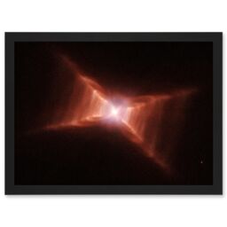 Artery8 Hubble Space Telescope Image Dying Star HD 44179 Red Rectangle Nebula w/ Rungs Of Gas & Dust Forming Ladder Like Structures Reflecting Light - thumbnail 1