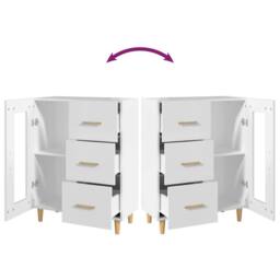 Berkfield Home Sideboard White 69, 5x34x90 cm Engineered Wood - Size: 5 x 34 x 90 cm - thumbnail 9