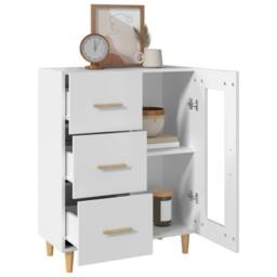 Berkfield Home Sideboard White 69, 5x34x90 cm Engineered Wood - Size: 5 x 34 x 90 cm - thumbnail 5