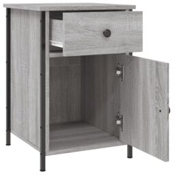Berkfield Home Bedside Cabinet Grey Sonoma 40x42x60 cm Engineered Wood - Size: 40 x 42 x 60 cm - thumbnail 6