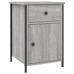 Berkfield Home Bedside Cabinet Grey Sonoma 40x42x60 cm Engineered Wood - Size: 40 x 42 x 60 cm - thumbnail 2
