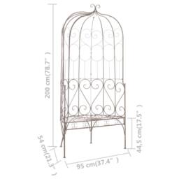Berkfield Home Garden Bench 95 cm Iron Antique Brown - thumbnail 6