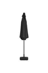H&O Direct 3M Rotating Parasol for Outdoor Sunshade & Rain with Plastic Fillable Base in Black - thumbnail 5