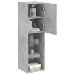 Berkfield Home TV Cabinet with LED Lights Concrete Grey 30.5x30x102 cm - thumbnail 6