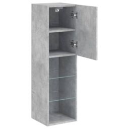 Berkfield Home TV Cabinet with LED Lights Concrete Grey 30.5x30x102 cm - thumbnail 8