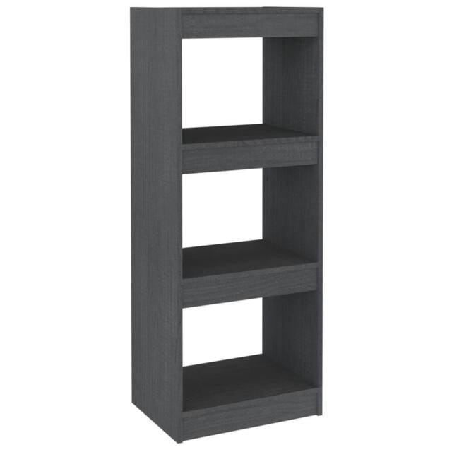 Berkfield Home Book Cabinet/Room Divider Grey 40x30x103.5 cm Solid Pinewood - image 1