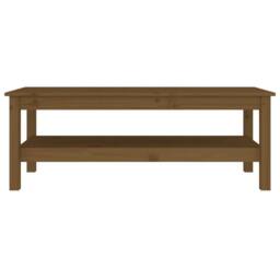Berkfield Home Beautiful Coffee Table Honey Brown 110x50x40 cm Solid Wood Pine - Size: 110 x 50 x 40 cm - thumbnail 1